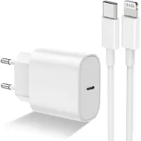 JGD -Chargeur Rapide pour iPhone 14 13 12 11, certifié Apple MFi 20 W USB C Adaptateur de Courant Prise Chargeur Apple Original 2 m Câble pour iPhone 14/13/12/11/XS Max/XR/SE/iPad