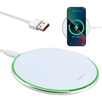 JGD -Chargeur Induction sans Fil Rapide 35W, Wireless Charger Fin avec Câble USB-C pour Téléphones Portables Chargeur Qi Compatible iPhone 16/15/14/13/12/11/XS, Air Pods 2/3/Pro, Sam Sung S24/S23/S22