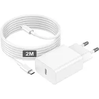 JGD -30W Chargeur Rapide iPhone avec 2M Cable Lightning [Certifié MFi] pour iPhone 14 Pro Max/14 Plus/14Pro/14/13 Plus/12/11/SE/Mini/X/XS/XR SE/8/7/6/iPad, Prise Chargeur IPhone Rapide Chargeur USB (b