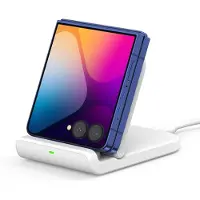 JGD -Chargeur Induction pour Samsung Galaxy Z Flip 7, Chargeur sans Fil pour Galaxy Z Flip 7 FE/6/5/4/3, Motorola Razr 60/50/40/Ultra, 501S (Pliable) (Blanc)