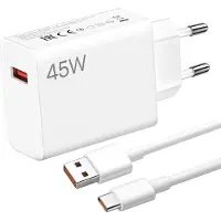 JGD -Chargeur 45W pour, Chargeur Rapide avec 1m Câble USB C Chargeurs Rapide mi, pour Note 13 12 11 10 Pro Red Mi 13x Poco M6 X5 M5s M4 X3 F3 Mi 11 10t et Autres Appareils