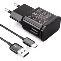 JGD -Chargeur USB avec Câble de USB Type-C 1,5m pour Samsung Galaxy S8 S8+ S9 Plus S9+ S10 S10 Plus S10e S20 A10e A13 A14 A15 A25 A34 A55 A54 A51 A72 A32 Note 8/9, Chargeur Rapide de Rechange D'origin