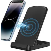 JGD -Chargeur sans Fil, Chargeur Induction 15W Wireless Charger Stand, Chargeur Rapide sans Fil pour iPhone 16/15/14/13/12/11/XR/X, Samsung Galaxy S25/S24/S23/S22/S21, et Les Appareils Certifiés Qi.