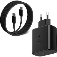 JGD -Chargeur USB¿C Super Rapide 45W Compatible avec Samsung Galaxy S25/S25+/S25 Ultra/S24/S24 Ultra/S23/S23 Ultra/S22/S21/S20/A55/A54/A15/A14, Câble USB¿C Inclus