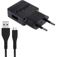 JGD -- Chargeur Secteur pour Smartphone et Tablette - 5W - 1 Port USB-A - Prise EU. Cable Micro-USB Inclus- Garantie A Vie