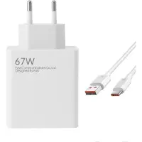 JGD -Chargeur Rapide 67 W pour Xiaomi avec câble USB C de 1 m. Adaptateur 67 W pour Xiaomi Redmi Note 14 Pro, 15T, 15, 14, Poco X7 Pro, F7 Ultra. Disponible également pour d'autres Marques