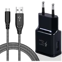 JGD -Chargeur USB C Charge Rapide avec 2m Câble pour Samsung Phone Galaxy S21 Plus, S20 FE, S10, S9, S8, Note 10, 9, 8, 7 Et A14, A13, Série A, Prise USB Chargeur Telephone Secteur USB Type C