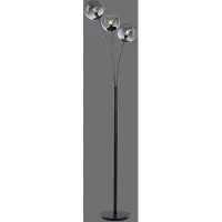 JUST LIGHT Lampadaire noir Big Widow 3 lumières