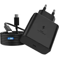 JGD -Chargeur USB C 45W-Super Charge Rapide pour Samsung Galaxy S26 S25, S24, S23, S22, S21, S20 FE, S10, S9, A56, A55, A54, A53, A52, A51, A50, A36, A35, A34, Adaptateur Secteur et câble de 1,8 m USB