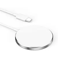 JGD -Chargeur Induction for iphone - 2026 Nouvelle - Chargeur sans Fil Magnétique 15W USB¿C for Rapide pour iPhone 16/16 Pro/16 Pro Max/17/15/14/13/12/11/X/XS/SE/XR/AirPods -15W Blanc (Blanc)