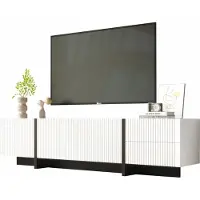 Sweiko 190 cm Armoire TV avec 3 portes, 2 tiroirs