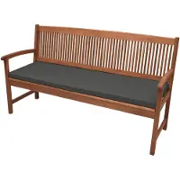 Beautissu Coussins de banc Base BK, 120x48x5cm, gris graphite