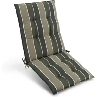 Beautissu Premium Housse pour chaise basse Sun-NL, 100 x 50 cm, rayures vertes