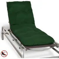 Beautissu Matelas pour chaise longue Deckchair Flair RL, 190x60x8 cm, vert foncé