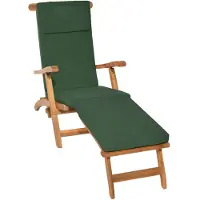 Beautissu Matelas de chaise longue de luxe LoftLux DC, 175 x 45 x 5 cm, vert