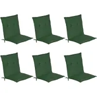 Beautissu Lot de 6 coussins pour dossier bas Loft NL, 100 x 50 x 6 cm, vert foncé