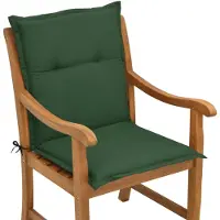 Beautissu Chaise de jardin à dossier bas Loft NL, 100 x 50 x 6 cm, verte
