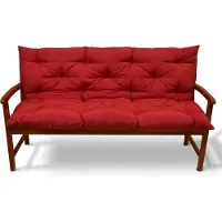 Beautissu Flair BR Coussins de banc rouges, 100 x 50 x 50 cm