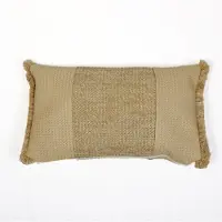 Deco Arts Coussin effet raphia - À bande - Rectangle - 50x30cm