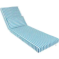 Deco Arts Coussin bain de soleil premium avec coussin - Rayures Turquoises