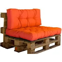 Deco Arts Lot coussins extérieur pour palette orange 120x80 Imperméables Anti-UV DECOARTS