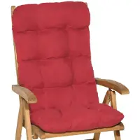 Beautissu Coussin pour chaise à dossier haut Flair HL, 120 x 50 x 8 cm, rouge