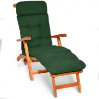 Beautissu Matelas confortable pour chaise longue Deckchair, 200 x 50 x 8 cm, vert