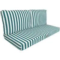 Deco Arts Coussins pour salon de jardin déhoussable 120x60cm - Rayure Vert