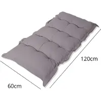 Deco Arts Coussin capitonné Confort Intérieur Extérieur 120x60cm - Gris Galet