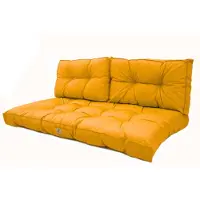 Deco Arts Coussins pour salon de jardin capitonné 100x50cm jaune