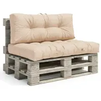 Deco Arts Lot coussins extérieur pour palette beige 120x80 Imperméables Anti-UV DECOARTS