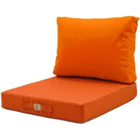 Deco Arts Coussin pour salon de jardin déhoussable 60x60cm Orange
