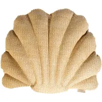 Deco Arts Coussin effet raphia - Forme coquillage - 50x35cm