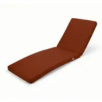 Deco Arts Coussin Bain de Soleil Terracotta - Matelas pour Transat Déhoussable - 185x60x5cm
