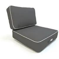 Deco Arts Coussins pour salon de jardin premium déhoussable 50x50cm - Gris foncé