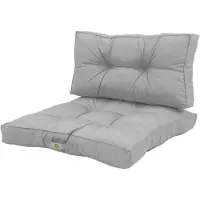 Deco Arts Coussin pour salon de jardin capitonné 60x60cm Gris galet