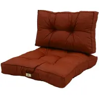 Deco Arts Coussin pour salon de jardin capitonné 50x50cm Terracotta