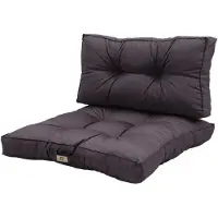Deco Arts Coussin pour salon de jardin capitonné 60x60cm Gris carbone