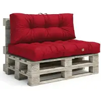 Deco Arts Lot coussins extérieur pour palette rouge piment 120x80 Imperméables Anti-UV DECOARTS
