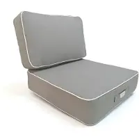 Deco Arts Coussins pour salon de jardin premium déhoussable 50x50cm - Gris clair