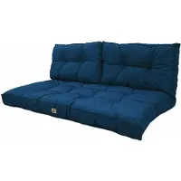 Deco Arts Coussins pour salon de jardin capitonné 100x50cm Bleu petrole