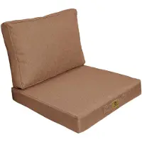 Deco Arts Coussins pour fauteuil effet lin déhoussable 50x50cm Terracotta