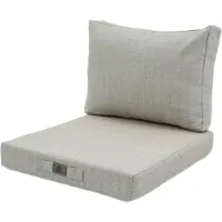 Deco Arts Coussins pour salon de jardin déhoussable 50x50cm - Turquoise Chiné