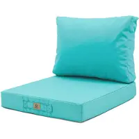 Deco Arts Coussins pour salon de jardin déhoussable 50x60cm Bleu caraïbes