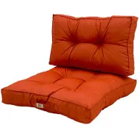 Deco Arts Coussins pour salon de jardin capitonné 50x50cm orange