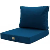 Deco Arts Coussins pour salon de jardin déhoussable 50x50cm Bleu pétrole
