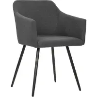 Syfax Chaises à manger lot de 4 gris foncé tissu