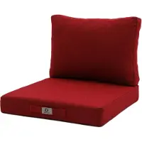 Deco Arts Coussins pour salon de jardin déhoussable 50x50cm - Bordeaux Chiné