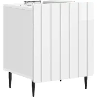 vidaXL Cabinet de chevet 2 pcs Blanc brillant 43 x 34,5 x 52 cm