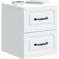 vidaXL Cabinet de chevet mural 2 pcs Blanc 34,5 x 33 x 40 cm